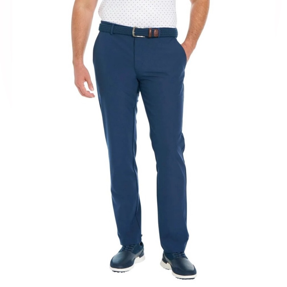 Greg Norman Performance Stretch Pant Blue Mens 32x32 Flex Waistband